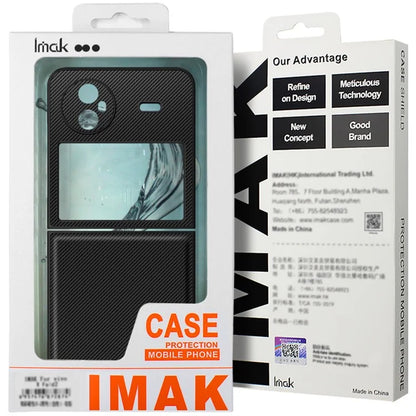 IMAK Ruiyi Series for Motorola Razr 50 5G / Razr 2024 5G Case Carbon Fiber Leather+PC Phone Cover