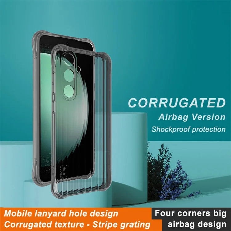 IMAK For Samsung Galaxy S24 FE Case TPU Phone Cover Corrugated Texture