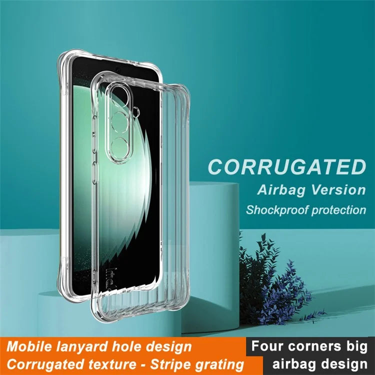 IMAK For Samsung Galaxy S24 FE Case TPU Phone Cover Corrugated Texture