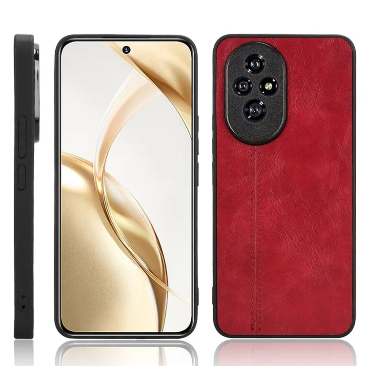 For Honor 200 Pro 5G Case Stitching Line PU Leather Coated PC+TPU Cover