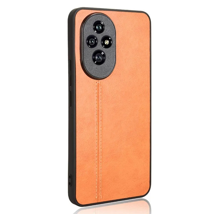 For Honor 200 Pro 5G Case Stitching Line PU Leather Coated PC+TPU Cover