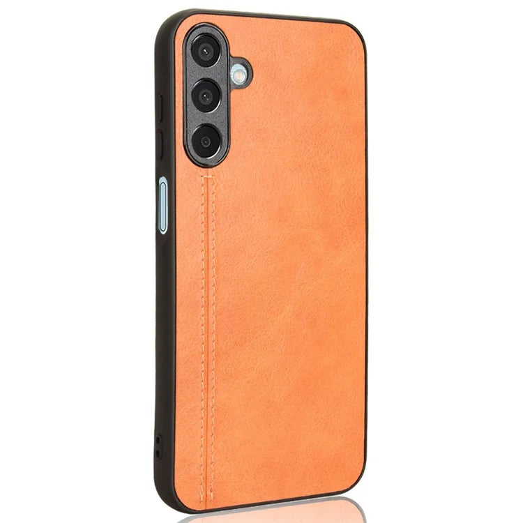 For Samsung Galaxy M15 5G Case Leather Coated PC+TPU Cover Stitching Line