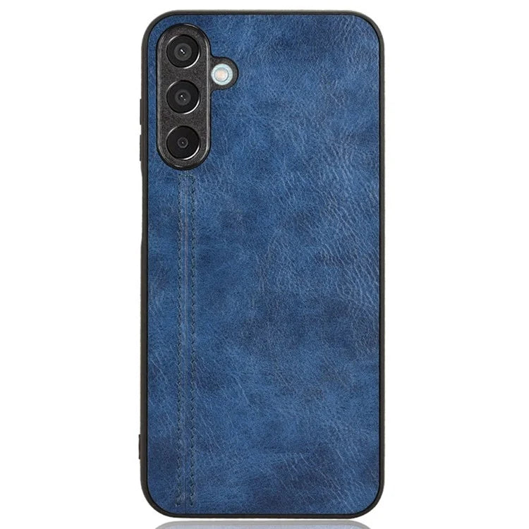 For Samsung Galaxy M15 5G Case Leather Coated PC+TPU Cover Stitching Line
