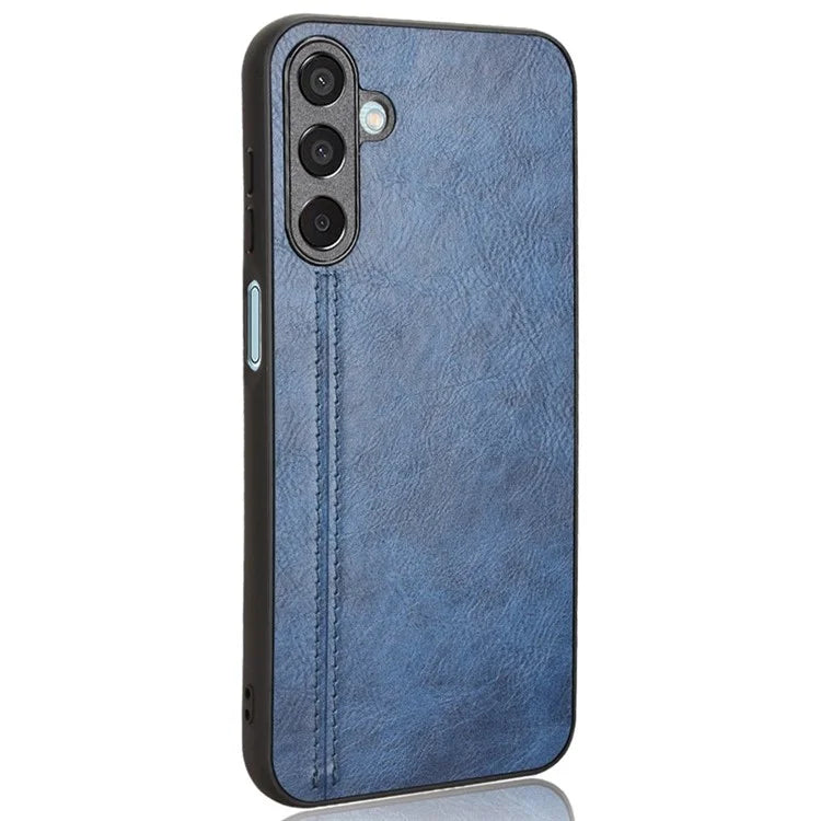 For Samsung Galaxy M15 5G Case Leather Coated PC+TPU Cover Stitching Line