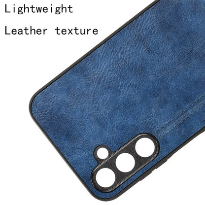 For Samsung Galaxy M15 5G Case Leather Coated PC+TPU Cover Stitching Line