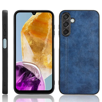 For Samsung Galaxy M15 5G Case Leather Coated PC+TPU Cover Stitching Line