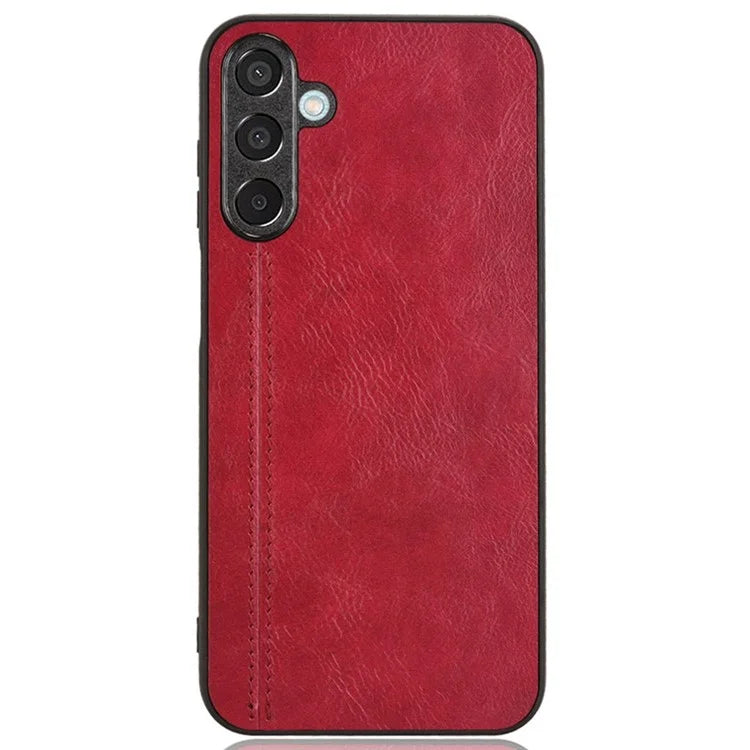 For Samsung Galaxy M15 5G Case Leather Coated PC+TPU Cover Stitching Line
