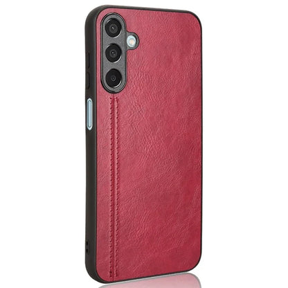 For Samsung Galaxy M15 5G Case Leather Coated PC+TPU Cover Stitching Line