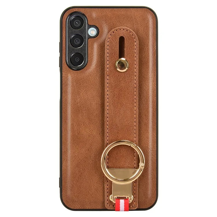 For Samsung Galaxy M15 5G Case Bottle Opener Wristband Leather+PC+TPU Phone Cover