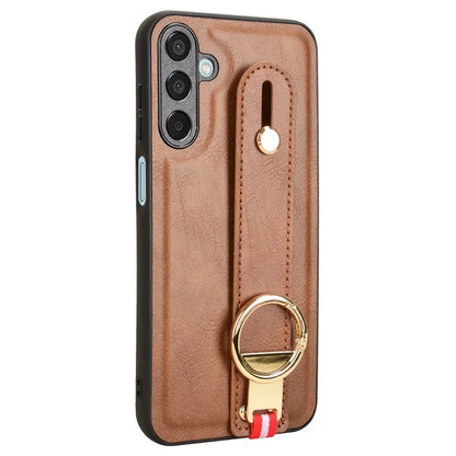 For Samsung Galaxy M15 5G Case Bottle Opener Wristband Leather+PC+TPU Phone Cover
