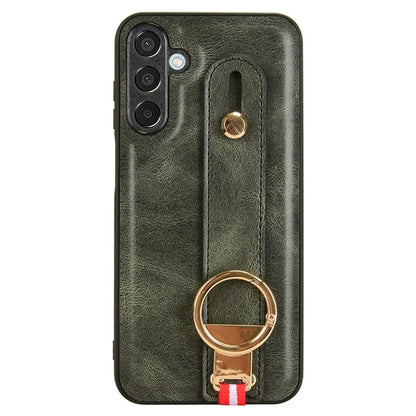 For Samsung Galaxy M15 5G Case Bottle Opener Wristband Leather+PC+TPU Phone Cover