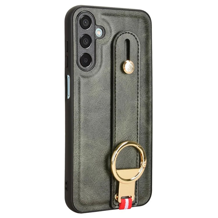 For Samsung Galaxy M15 5G Case Bottle Opener Wristband Leather+PC+TPU Phone Cover
