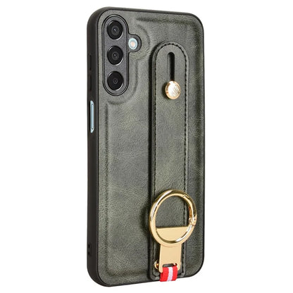 For Samsung Galaxy M15 5G Case Bottle Opener Wristband Leather+PC+TPU Phone Cover