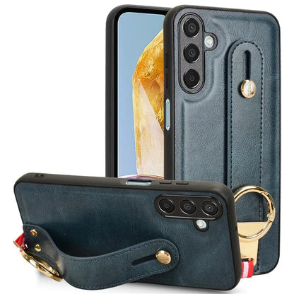 For Samsung Galaxy M15 5G Case Bottle Opener Wristband Leather+PC+TPU Phone Cover