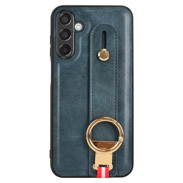 For Samsung Galaxy M15 5G Case Bottle Opener Wristband Leather+PC+TPU Phone Cover