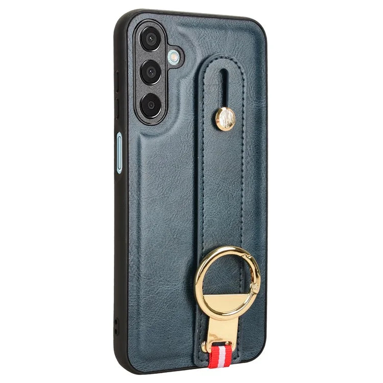 For Samsung Galaxy M15 5G Case Bottle Opener Wristband Leather+PC+TPU Phone Cover