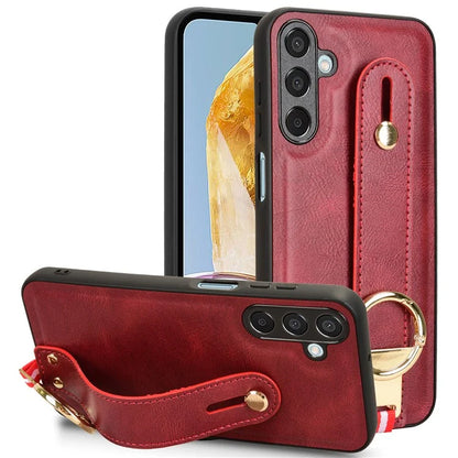 For Samsung Galaxy M15 5G Case Bottle Opener Wristband Leather+PC+TPU Phone Cover