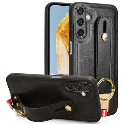 For Samsung Galaxy M15 5G Case Bottle Opener Wristband Leather+PC+TPU Phone Cover