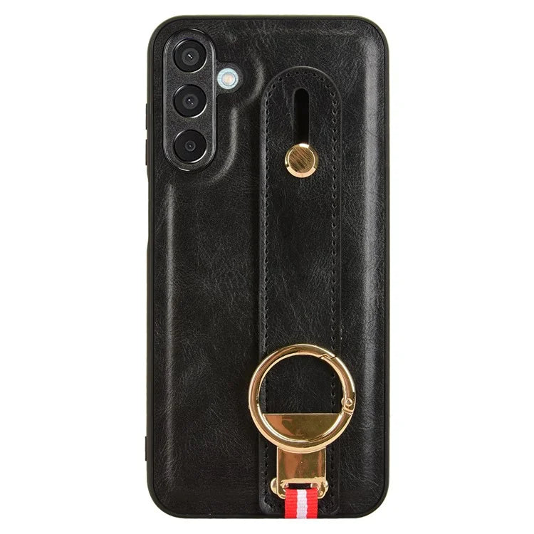 For Samsung Galaxy M15 5G Case Bottle Opener Wristband Leather+PC+TPU Phone Cover