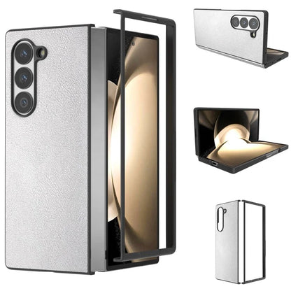 For Samsung Galaxy Z Fold6 5G Case PU Leather Coated PC Protective Phone Cover