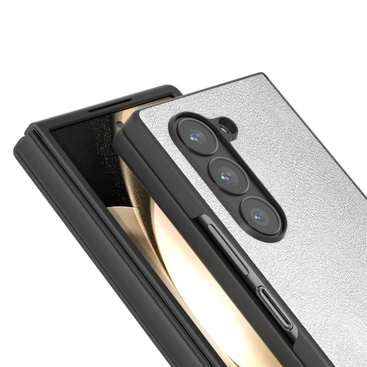 For Samsung Galaxy Z Fold6 5G Case PU Leather Coated PC Protective Phone Cover