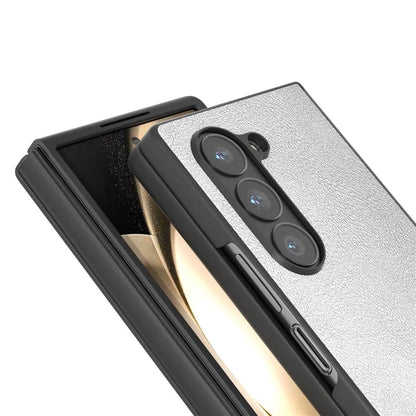 For Samsung Galaxy Z Fold6 5G Case PU Leather Coated PC Protective Phone Cover