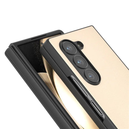 For Samsung Galaxy Z Fold6 5G Case PU Leather Coated PC Protective Phone Cover