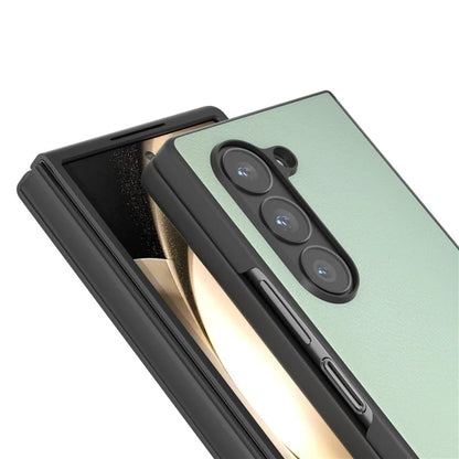 For Samsung Galaxy Z Fold6 5G Case PU Leather Coated PC Protective Phone Cover