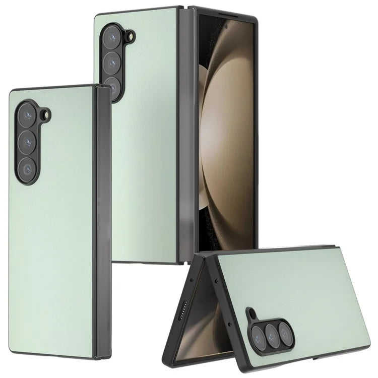 For Samsung Galaxy Z Fold6 5G Case PU Leather Coated PC Protective Phone Cover