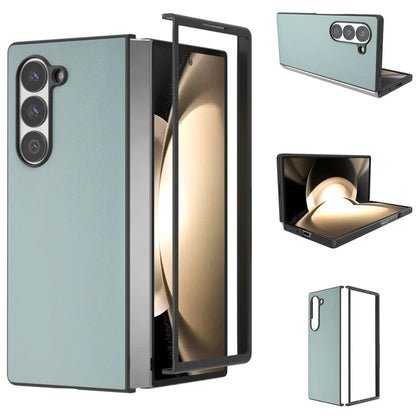 For Samsung Galaxy Z Fold6 5G Case PU Leather Coated PC Protective Phone Cover