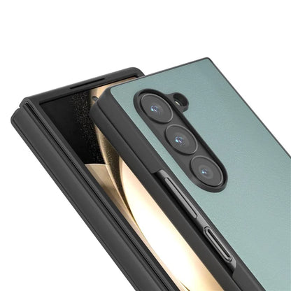 For Samsung Galaxy Z Fold6 5G Case PU Leather Coated PC Protective Phone Cover