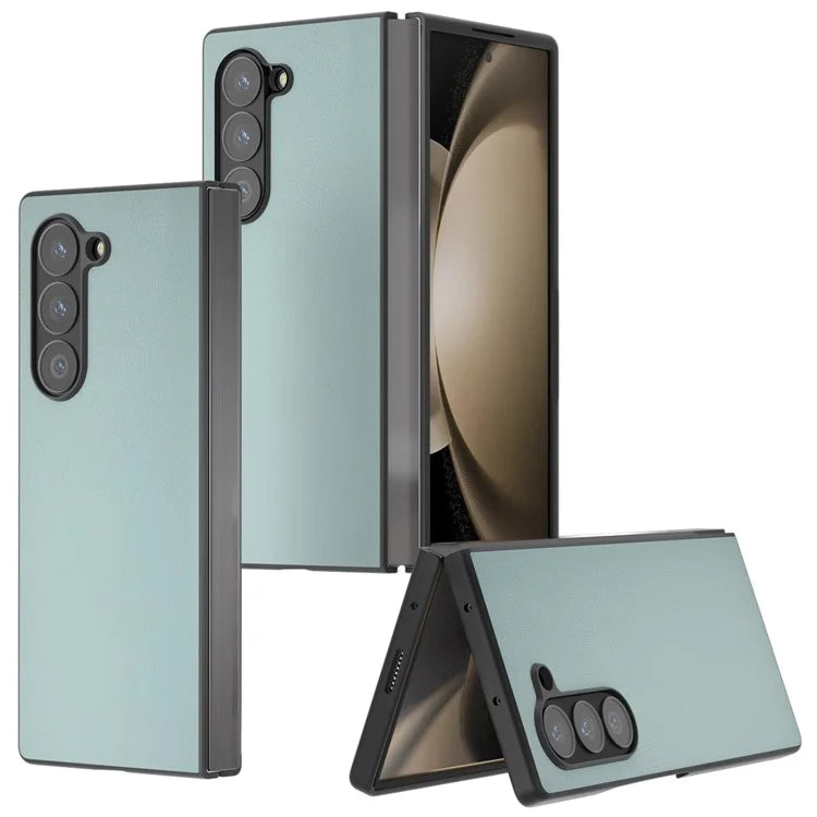 For Samsung Galaxy Z Fold6 5G Case PU Leather Coated PC Protective Phone Cover