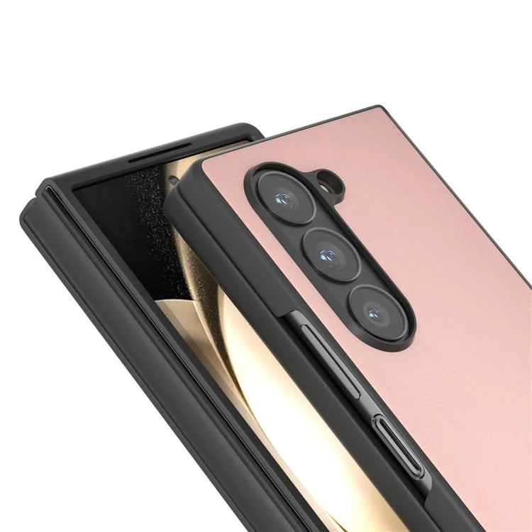 For Samsung Galaxy Z Fold6 5G Case PU Leather Coated PC Protective Phone Cover