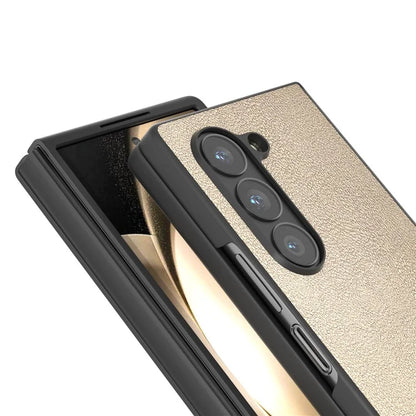 For Samsung Galaxy Z Fold6 5G Case PU Leather Coated PC Protective Phone Cover