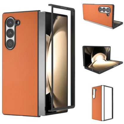 For Samsung Galaxy Z Fold6 5G Case PU Leather Coated PC Protective Phone Cover