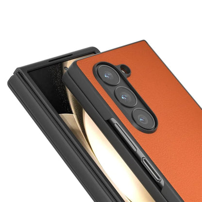 For Samsung Galaxy Z Fold6 5G Case PU Leather Coated PC Protective Phone Cover