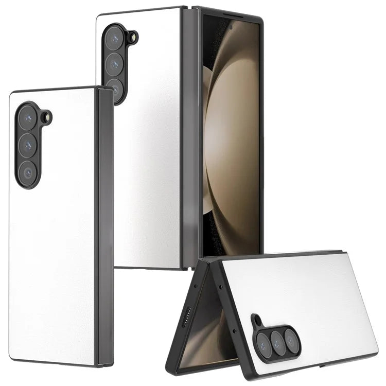 For Samsung Galaxy Z Fold6 5G Case PU Leather Coated PC Protective Phone Cover