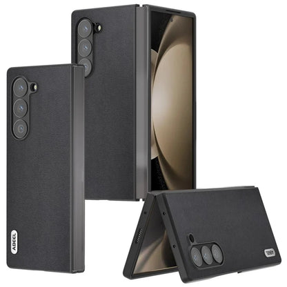 ABEEL For Samsung Galaxy Z Fold6 5G Case Genuine Cow Leather+PC Phone Cover