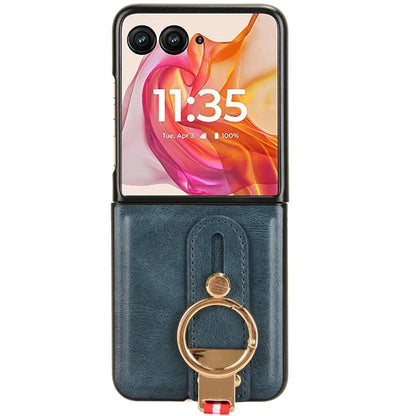 For Motorola Razr 50 Ultra 5G Case Wristband Leather+PC+TPU Cover with Bottle Opener