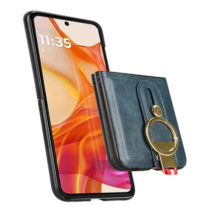 For Motorola Razr 50 Ultra 5G Case Wristband Leather+PC+TPU Cover with Bottle Opener