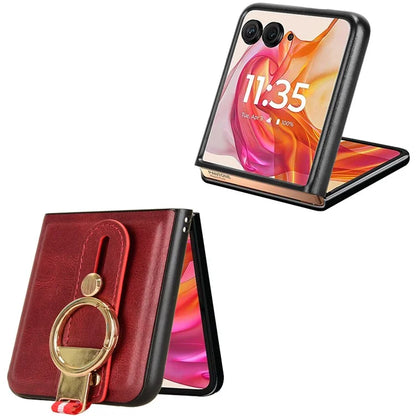 For Motorola Razr 50 Ultra 5G Case Wristband Leather+PC+TPU Cover with Bottle Opener