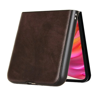 For Motorola Razr 50 Ultra 5G Case Litchi Texture Leather PC Phone Cover