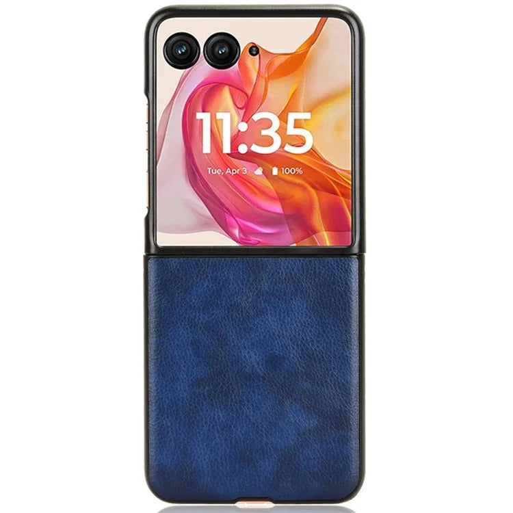 For Motorola Razr 50 Ultra 5G Case Litchi Texture Leather PC Phone Cover