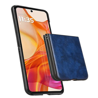 For Motorola Razr 50 Ultra 5G Case Litchi Texture Leather PC Phone Cover