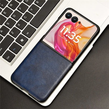 For Motorola Razr 50 Ultra 5G Case Litchi Texture Leather PC Phone Cover