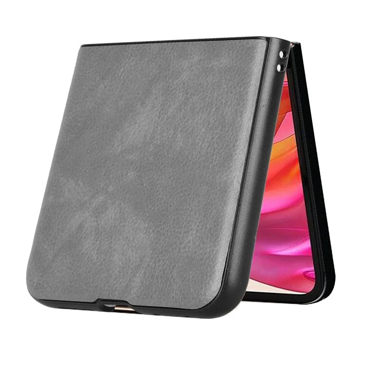 For Motorola Razr 50 Ultra 5G Case Litchi Texture Leather PC Phone Cover