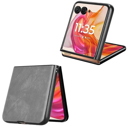 For Motorola Razr 50 Ultra 5G Case Litchi Texture Leather PC Phone Cover