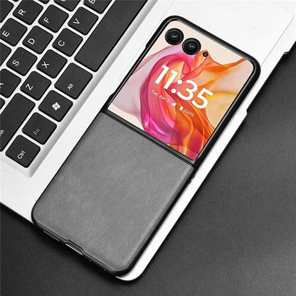 For Motorola Razr 50 Ultra 5G Case Litchi Texture Leather PC Phone Cover