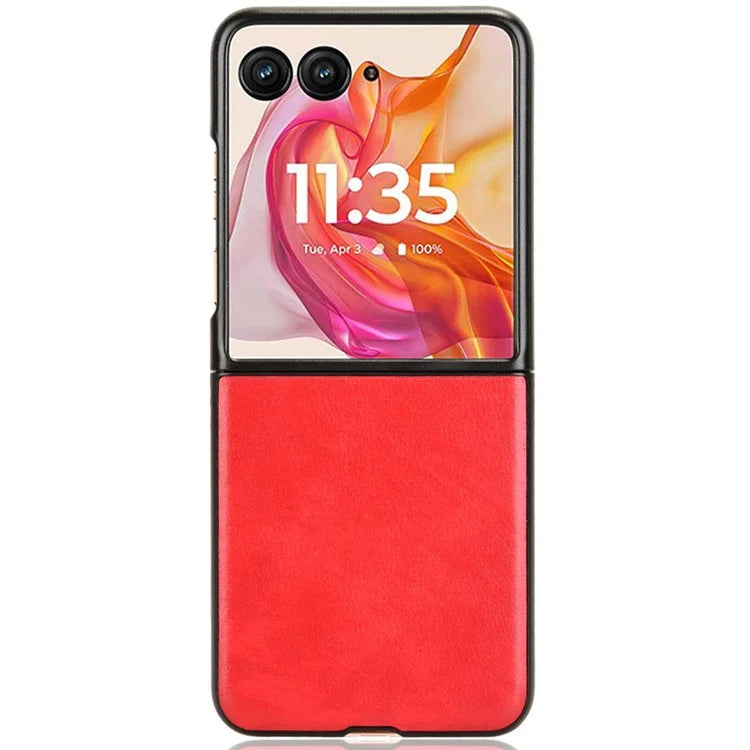 For Motorola Razr 50 Ultra 5G Case Litchi Texture Leather PC Phone Cover