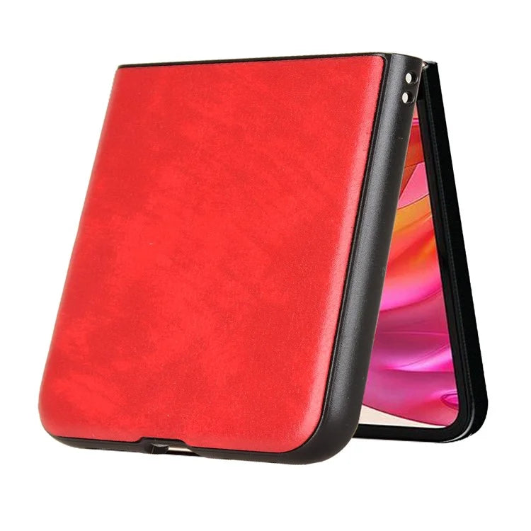 For Motorola Razr 50 Ultra 5G Case Litchi Texture Leather PC Phone Cover